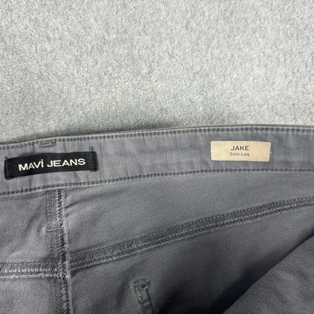 Mavi Jake Jeans Men's 34x32 (Fits 36x29) Slim Leg Stretch Gray Denim